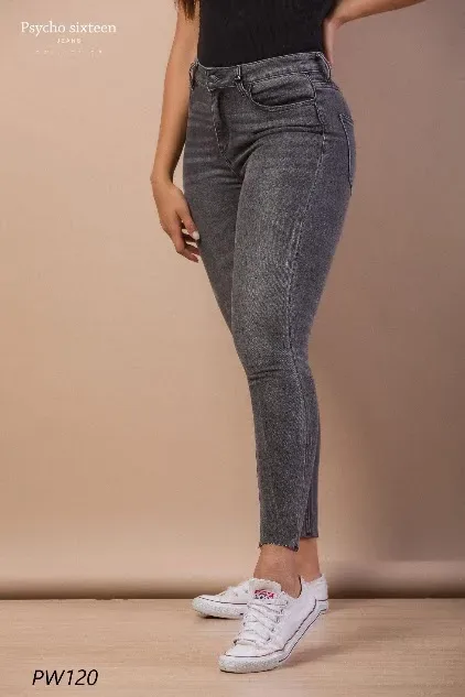 Jeans Psycho Sixteen High Rise Skinny PW120 para dama color gris