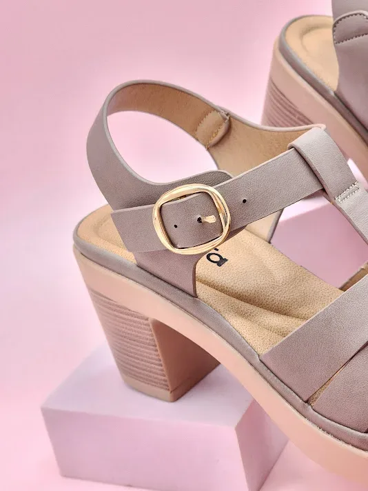 Tacones Sabata para dama karol-01 TAUPE