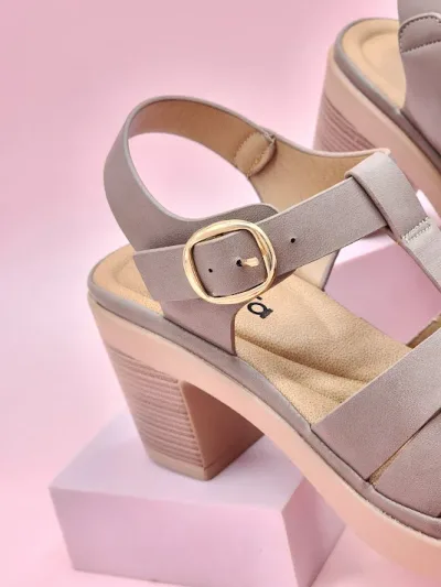 Tacones Sabata para dama karol-01 TAUPE