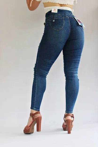 Jeans para dama Wax Jeans super skinny color azul