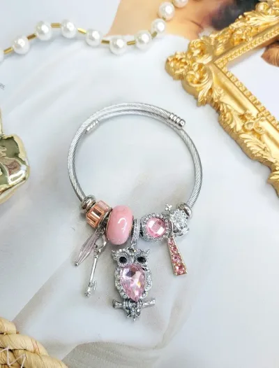 Pulsera de fantasía para dama con charms para dama