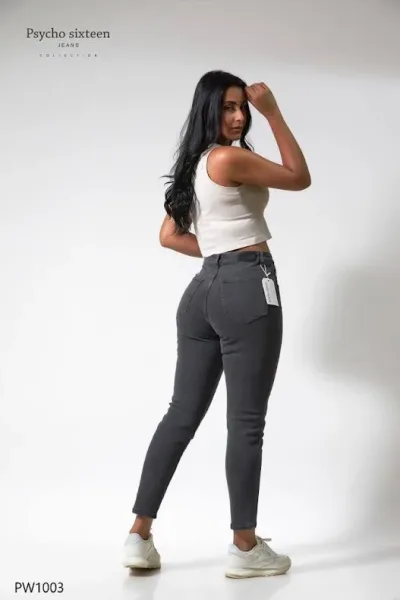 Jeans para dama Psycho Sixteen PW 1003 color gris