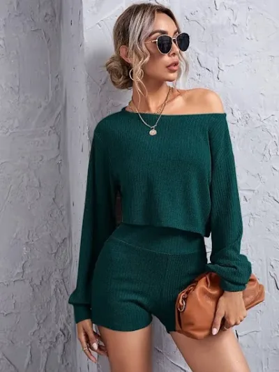 Conjunto para dama color verde oscuro