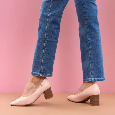 Tacón Natural Cristine Nude para dama