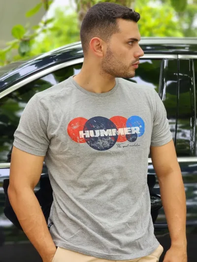 Camiseta Hummer para caballero color gris