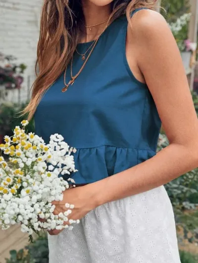 Blusa para dama color turquesa
