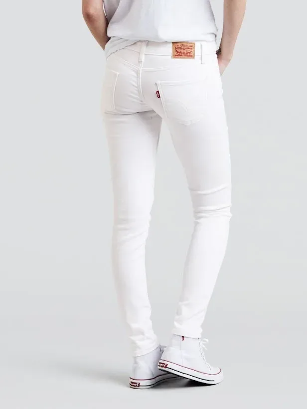 Jeans para dama Levi's 535-0315 Super Skinny color blanco