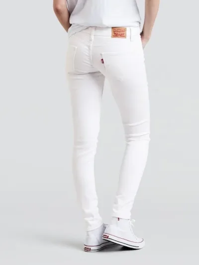 Jeans para dama Levi's 535-0315 Super Skinny color blanco