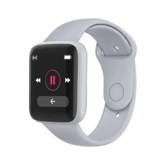 Reloj inteligente color gris.