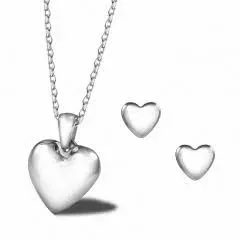 Conjunto de acero inoxidable para dama color plateado