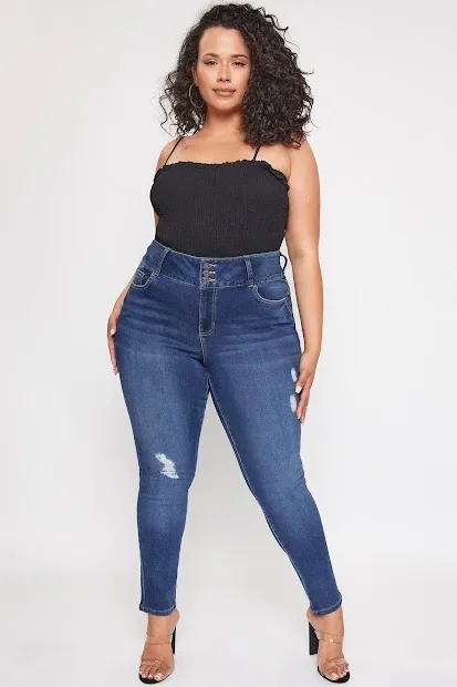 Jeans de mezclilla YMI High Rise Skinny para Dama. #:EP60741
