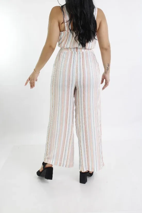 Enterizo para dama diseño a rayas