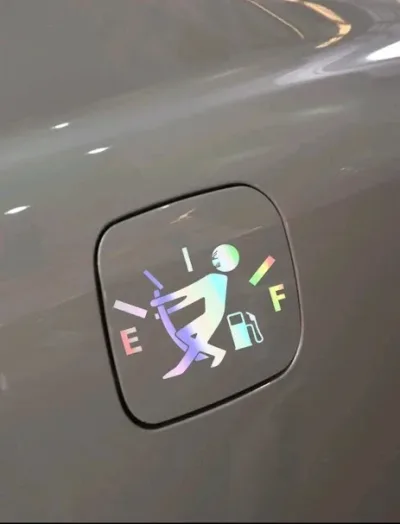 Pagatina para coche con diseño de figura color tornasol
