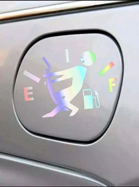 Pagatina para coche con diseño de figura color tornasol