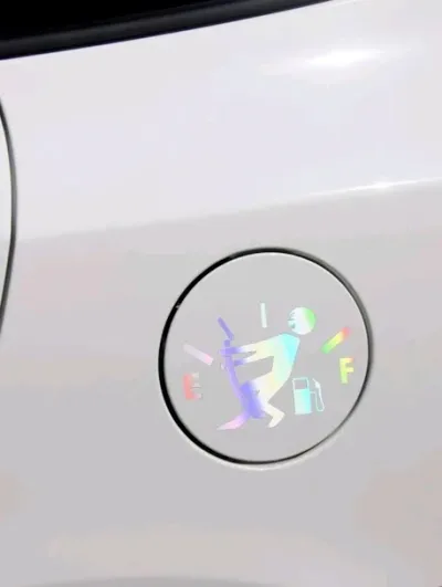 Pagatina para coche con diseño de figura color tornasol