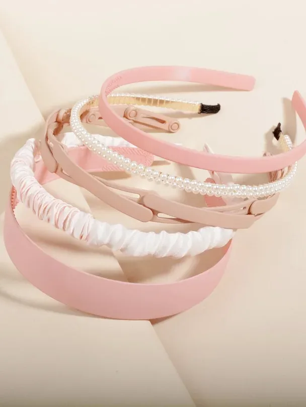 Set de diademas de cabello para dama diseño varios multicolor