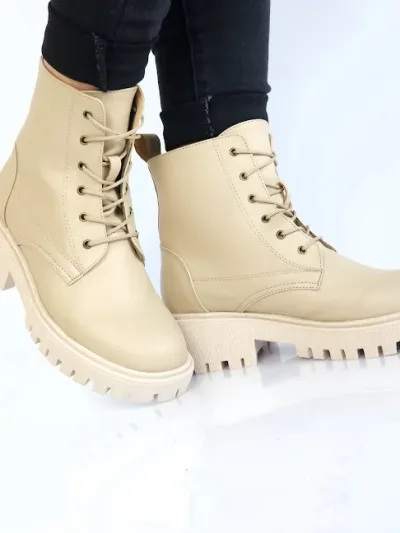 Botines Colombianos para Dama Militar Beige