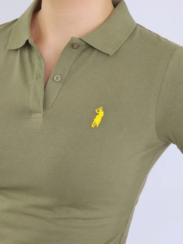 Camiseta Polo Cambrige Club para dama color verde musgo