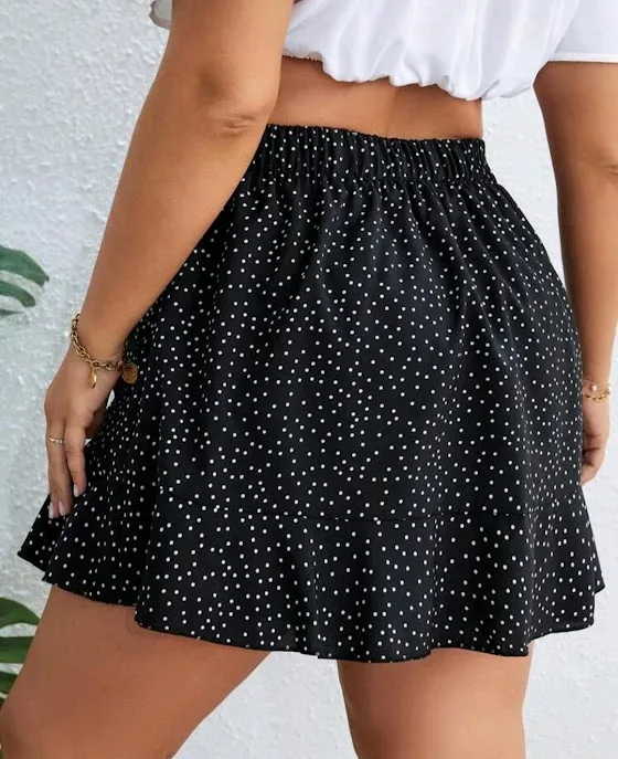 Short enagua diseño puntos