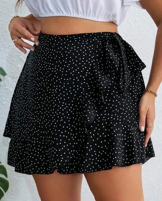Short enagua diseño puntos