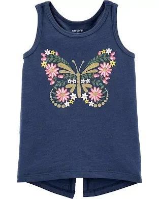 Blusa Carter's para niña color azul