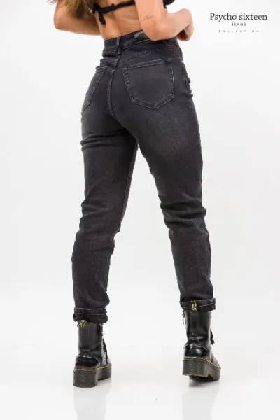 Mom Jeans Psycho Sixteen para dama PW184 color negro