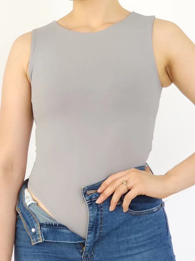 Body para dama color gris
