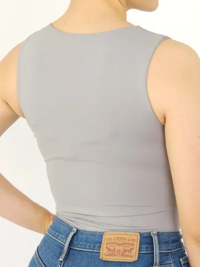Body para dama color gris