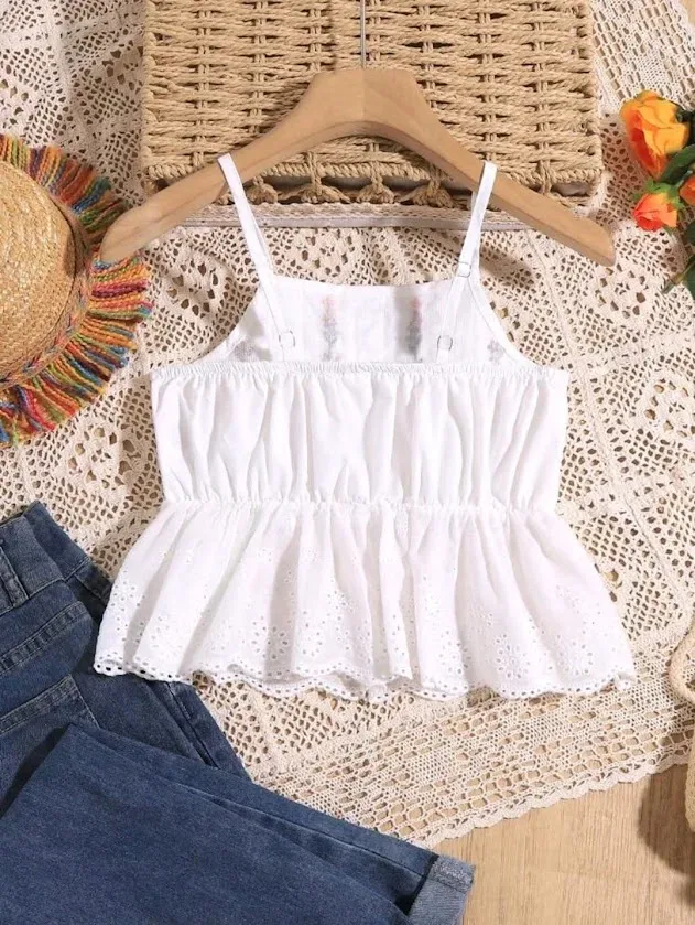 Blusa para niña color blanco