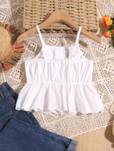 Blusa para niña color blanco