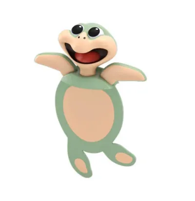 Separador de libro con diseño de tortuga