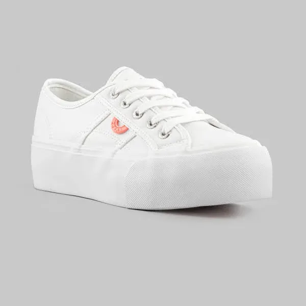 Tenis Coral para dama Kazu White color blanco