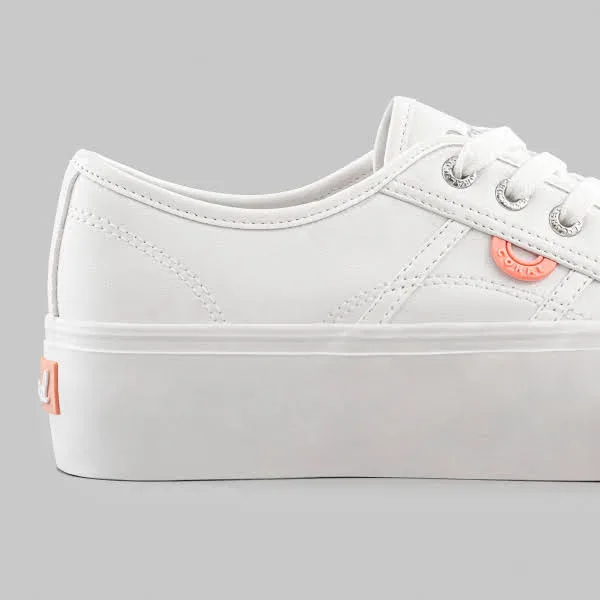 Tenis Coral para dama Kazu White color blanco