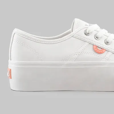 Tenis Coral para dama Kazu White color blanco