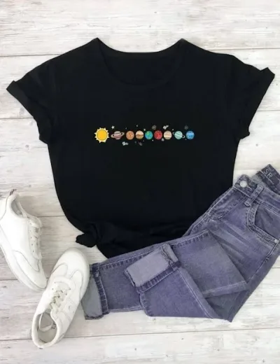 Camiseta para dama color negro