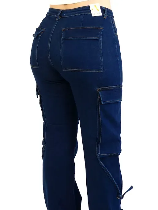 Pantalón cargo para dama color azul