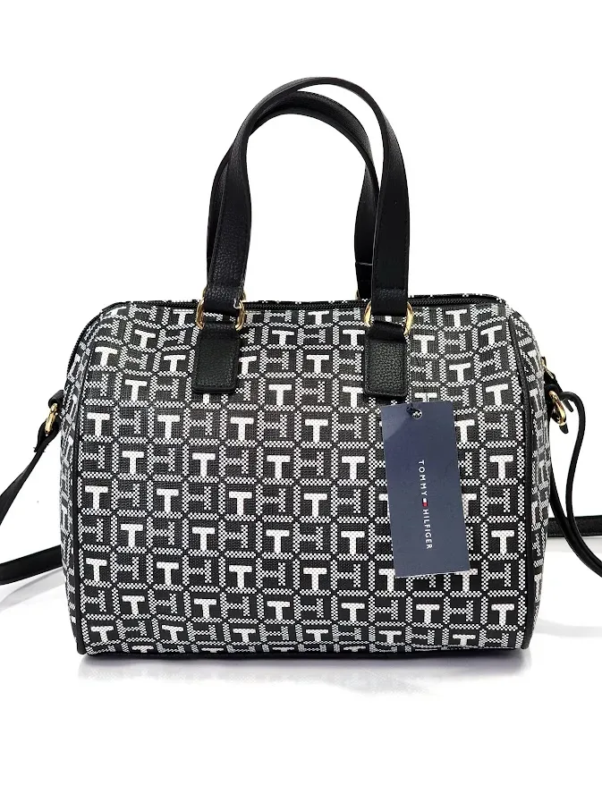 Bolso Tommy Hilfiger para dama color negro y blanco