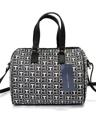 Bolso Tommy Hilfiger para dama color negro y blanco