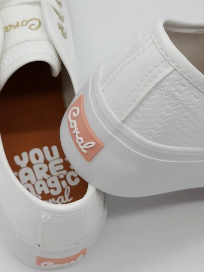 Tenis Coral para dama Dua 2 White Raffia
