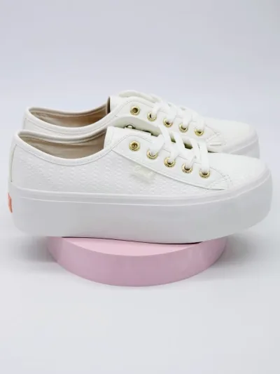 Tenis Coral para dama Dua 2 White Raffia