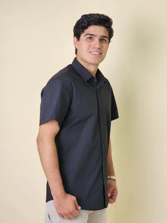 Camisa Hummer para caballero BS03-SL-BK COLOR NEGRO