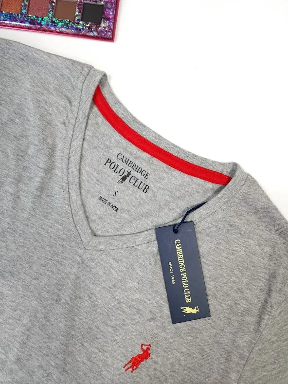 Camiseta Polo cambrige para dama color gris