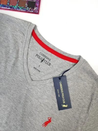 Camiseta Polo cambrige para dama color gris