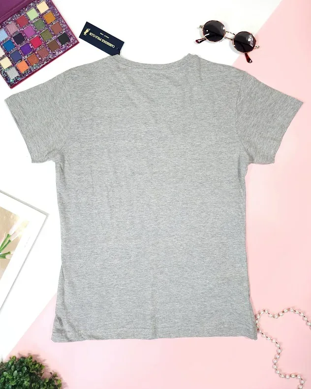 Camiseta Polo cambrige para dama color gris