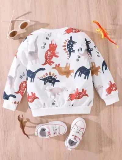 Sudadera para niño con estampado de dinosaurio
