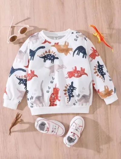 Sudadera para niño con estampado de dinosaurio