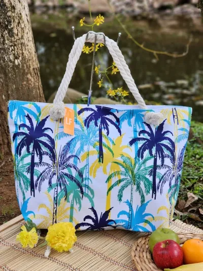 Bolso de hombro para dama diseño de palmeras