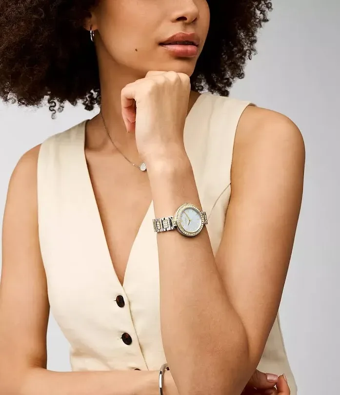 Reloj Fossil plateado/dorado para dama