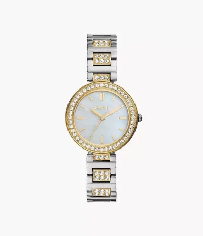 Reloj Fossil plateado/dorado para dama