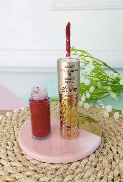 Lápiz labial doble AMUSE LIP 6289-9 Matte Lip Set Rojo rubi
